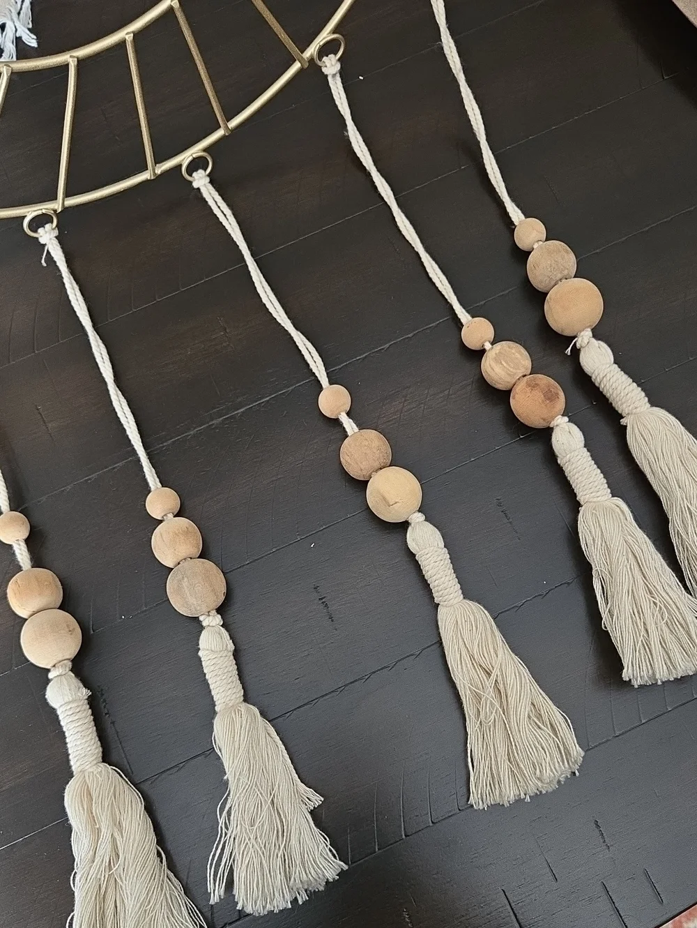 Love Boho Wall Hanging - Cream & Gold Home Decor